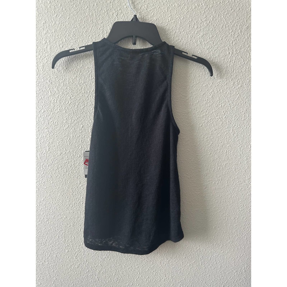 Melrose & Market Women Tank Top Sleeveless V Neck Black Button Front - Picture 14 of 15